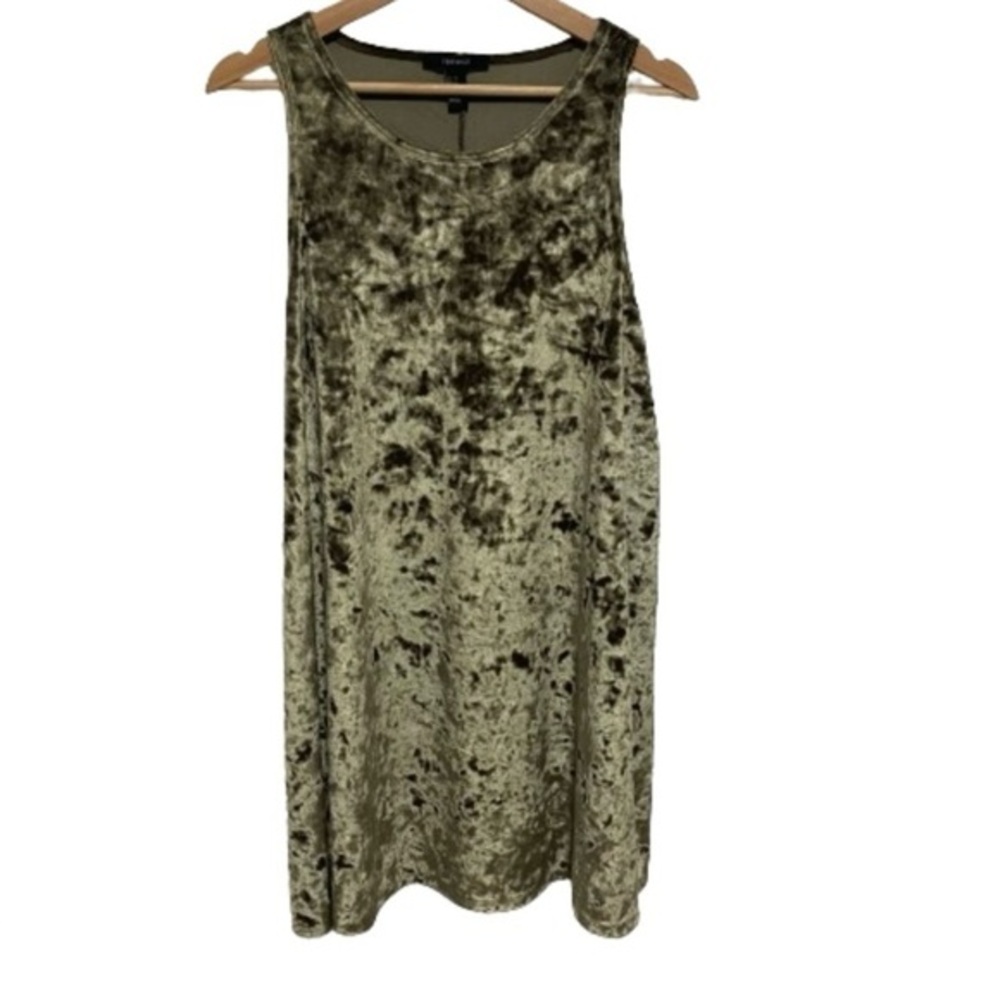 XXI green crushed velvet sleeveless dress medium